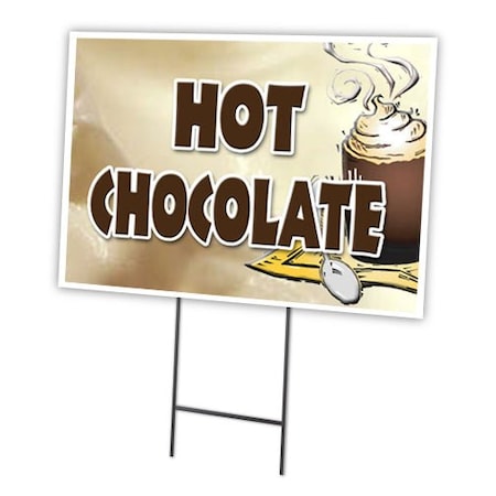 Signmission Hot Chocolate Yard Sign & Stake outdoor plastic coroplast window, C-1216-DS-Hot Chocolate C-1216-DS-Hot Chocolate